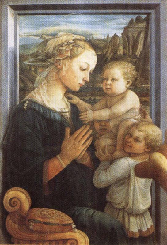 Fra Filippo Lippi Madonna and Child with Two Angels oil painting image